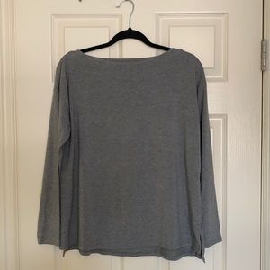 J.Jill Luxe Supima boat-neck tee-Sz S